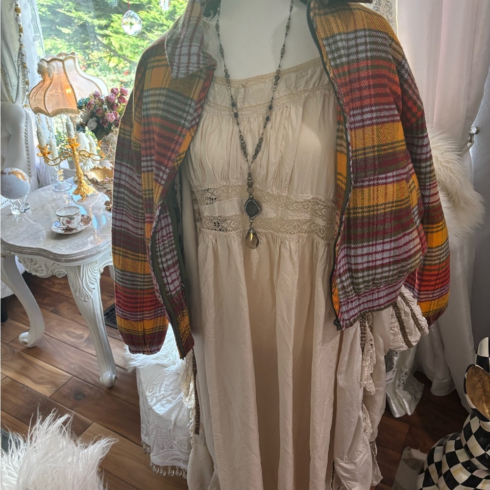 Free People Multicolor Plaid Jacket